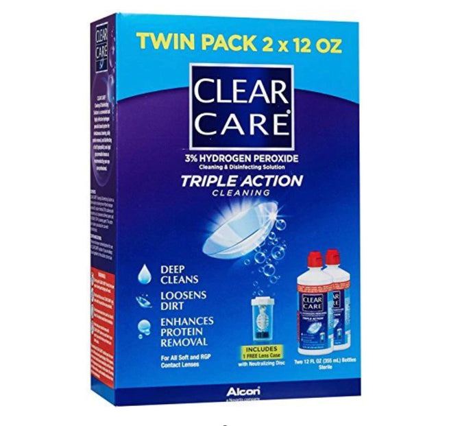 Clear Care Twin Pack Cleaning & Disinfection Solution-12 Oz | 2 Pack